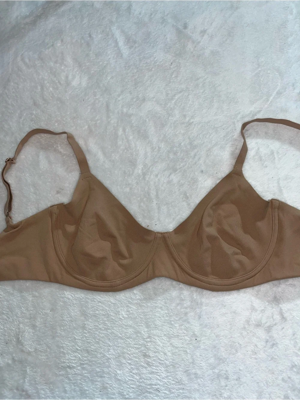 NEW Skims Fits Everybody UNLINED DEMI BRA 32DDD Clay ? Smoothing Underwire Nude - Picture 9 of 14